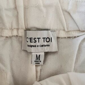 C'est Toi White High Waisted Shorts